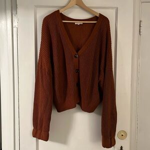 Vetta rust colored cardigan